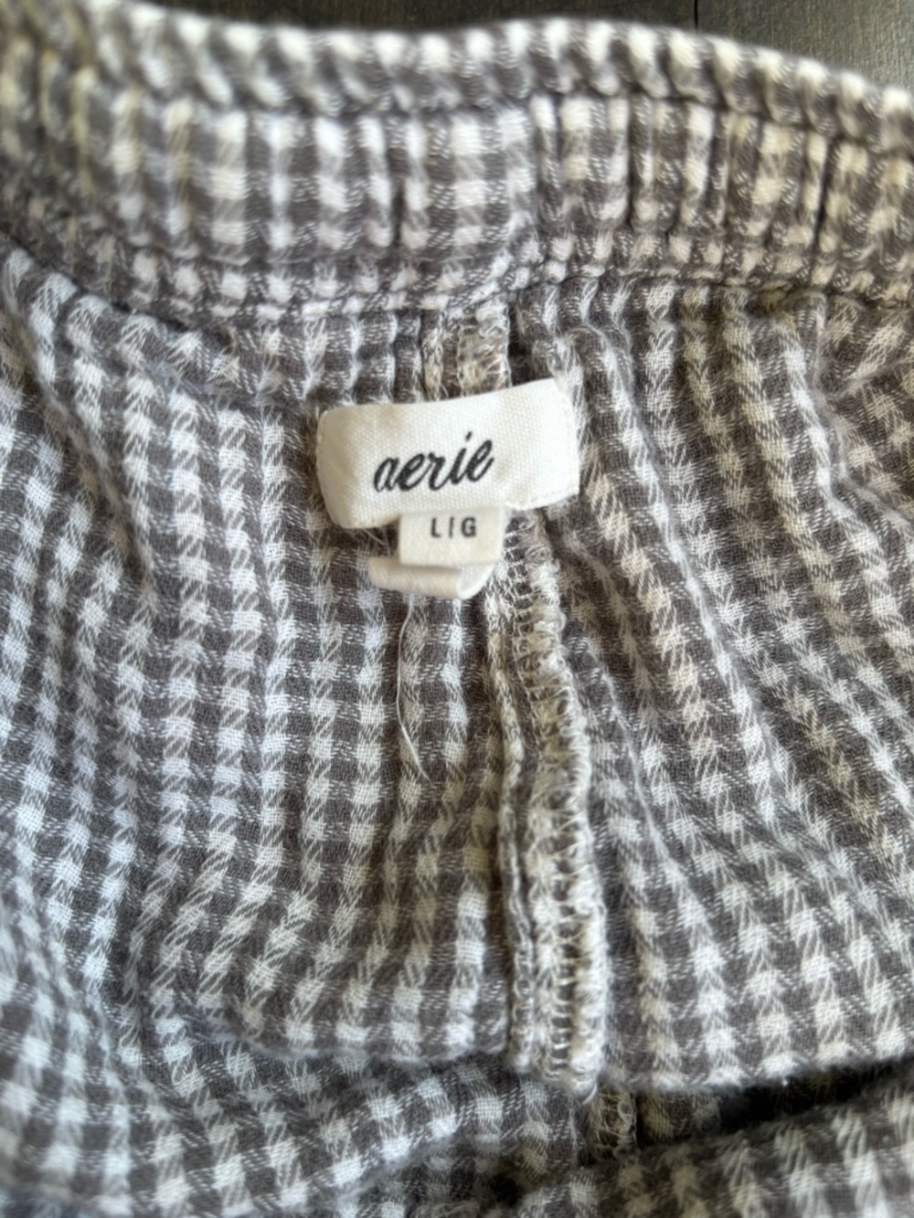 Aerie Plaid Drawstring Sleeping Shorts Size Large - Picture 5 of 7